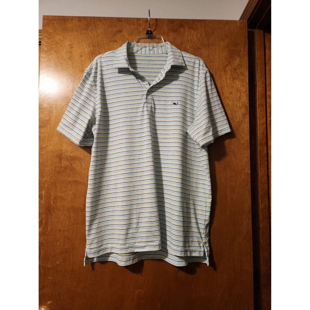 Vineyard Vines Men's Tri-Color Bradley Stripe Sankaty Polo size L - Picture 3 of 9